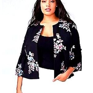 Lane Bryant Jacket Blazer Womens 2X Bell Elbow Sleeves Romantic Whimsy Fairy